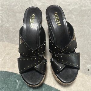 GUESS Black Studded Women's Sandals